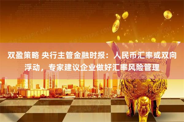 双盈策略 央行主管金融时报：人民币汇率或双向浮动，专家建议企业做好汇率风险管理