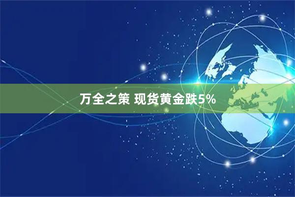 万全之策 现货黄金跌5%