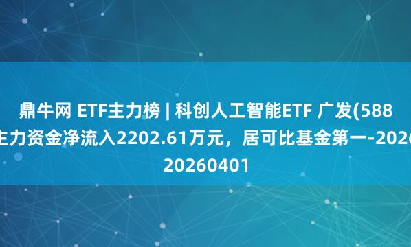 鼎牛网 ETF主力榜 | 科创人工智能ETF 广发(588760)主力资金净流入2202.61万元，居可比基金第一-20260401