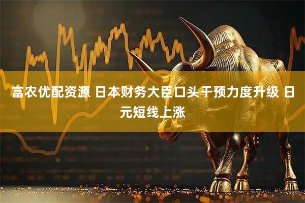 富农优配资源 日本财务大臣口头干预力度升级 日元短线上涨