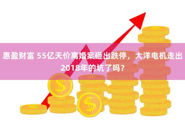 惠盈财富 55亿天价离婚案砸出跌停，大洋电机走出2018年的坑了吗？