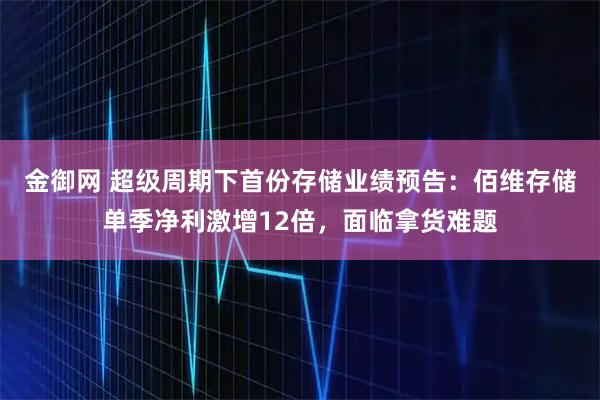 金御网 超级周期下首份存储业绩预告：佰维存储单季净利激增12倍，面临拿货难题