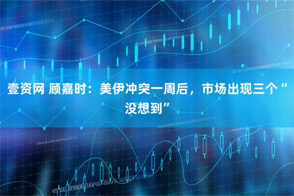 壹资网 顾嘉时：美伊冲突一周后，市场出现三个“没想到”