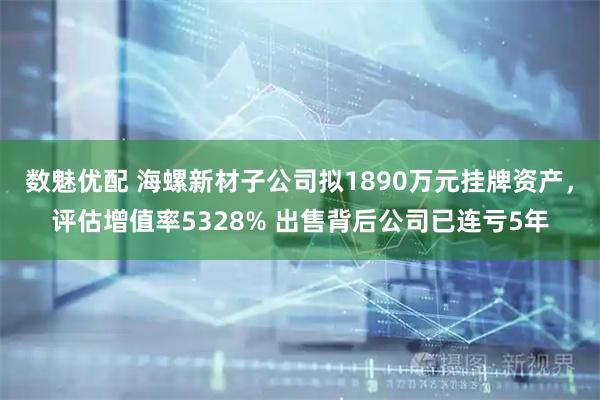 数魅优配 海螺新材子公司拟1890万元挂牌资产，评估增值率5328% 出售背后公司已连亏5年